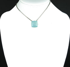 Aquamarine Sterling Silver Pendant